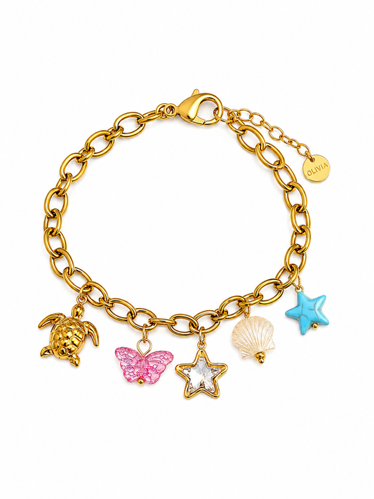 Ocean Jingles Charms | Anti Tarnish Gold Plated Bracelet