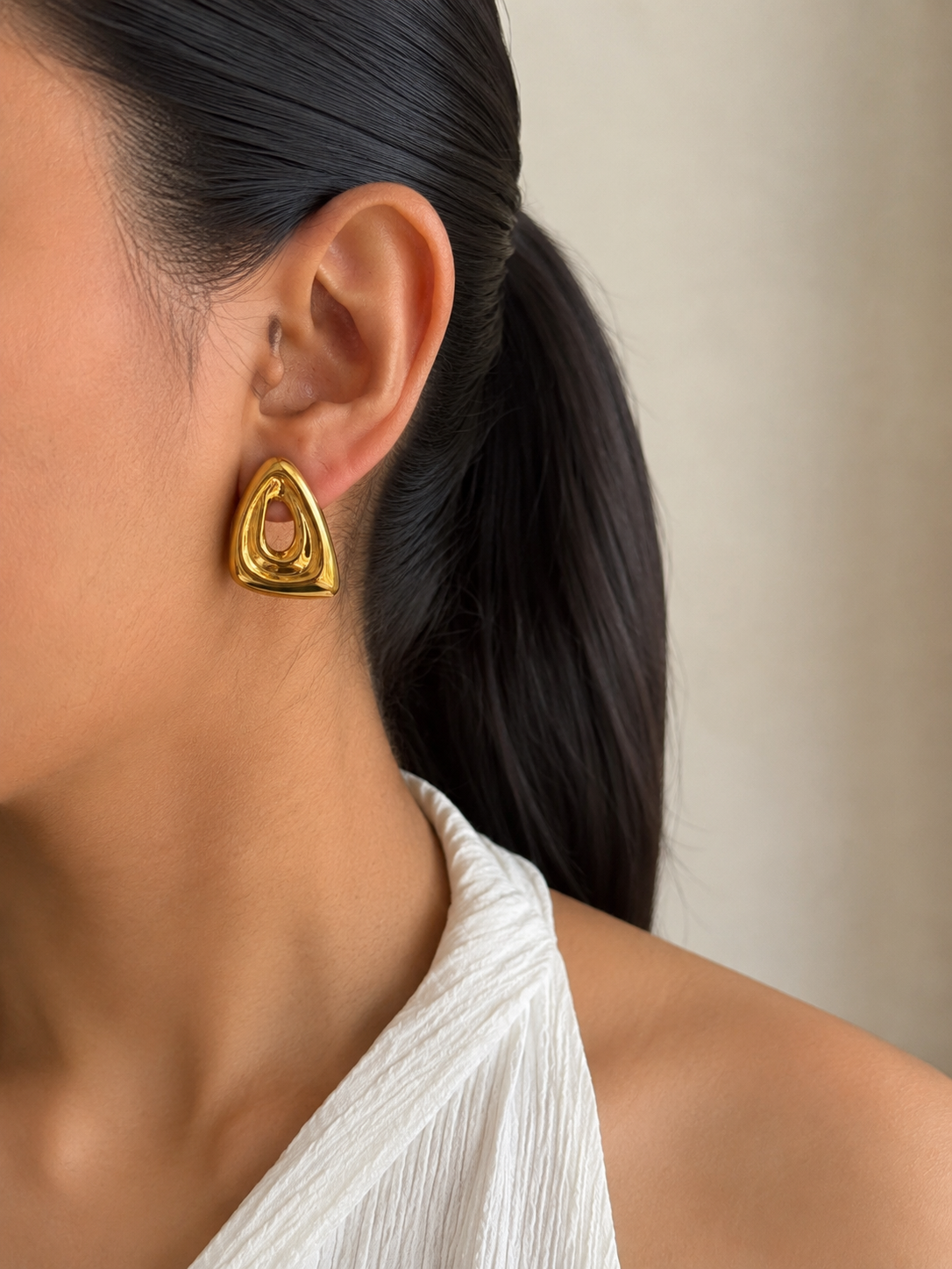 Maribella Stud Earrings 18k Gold Plated