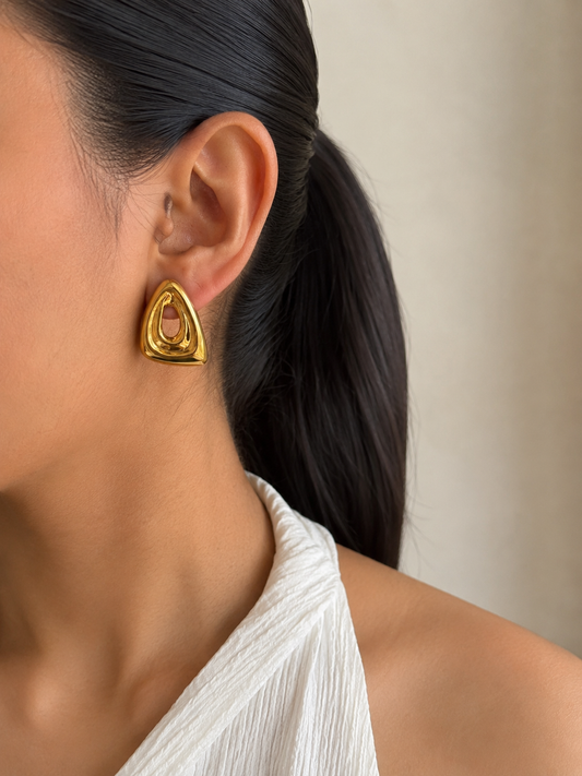 Maribella Stud Earrings 18k Gold Plated