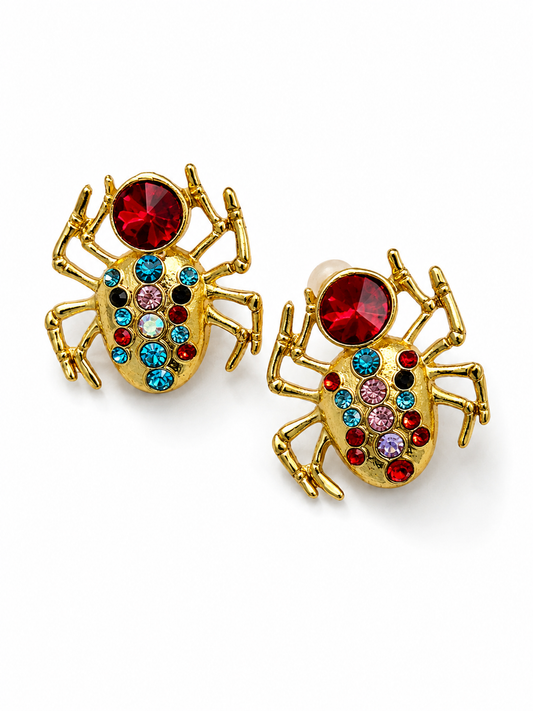Spider Jewel Statement Earrings