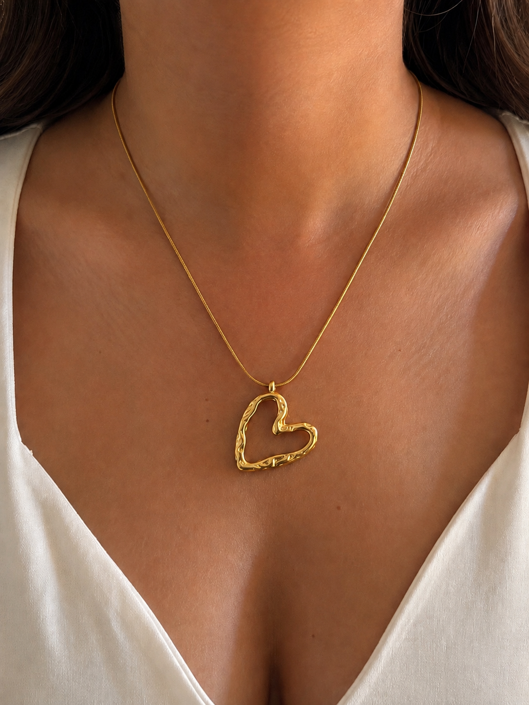 Twisted Heart Necklace | 18k Gold Plated Stainless Steel
