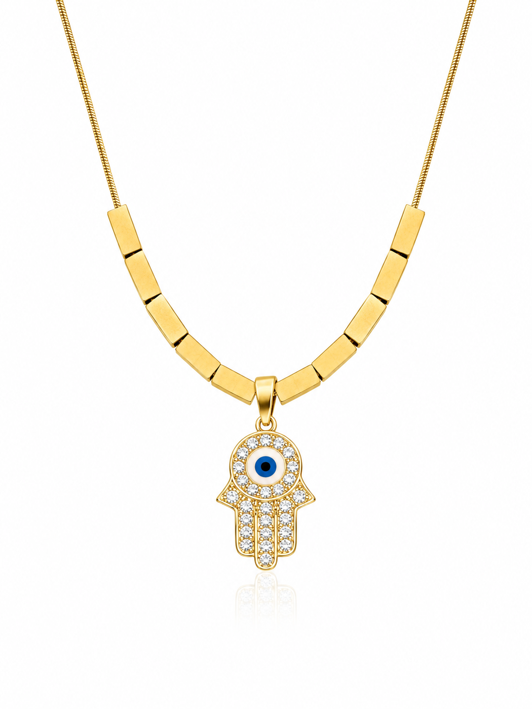 Hamsa Evil Eye Necklace