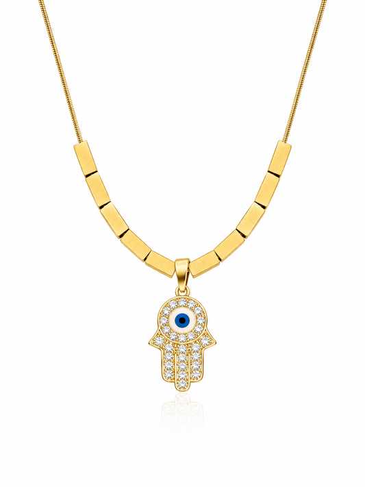 Hamsa Evil Eye Necklace