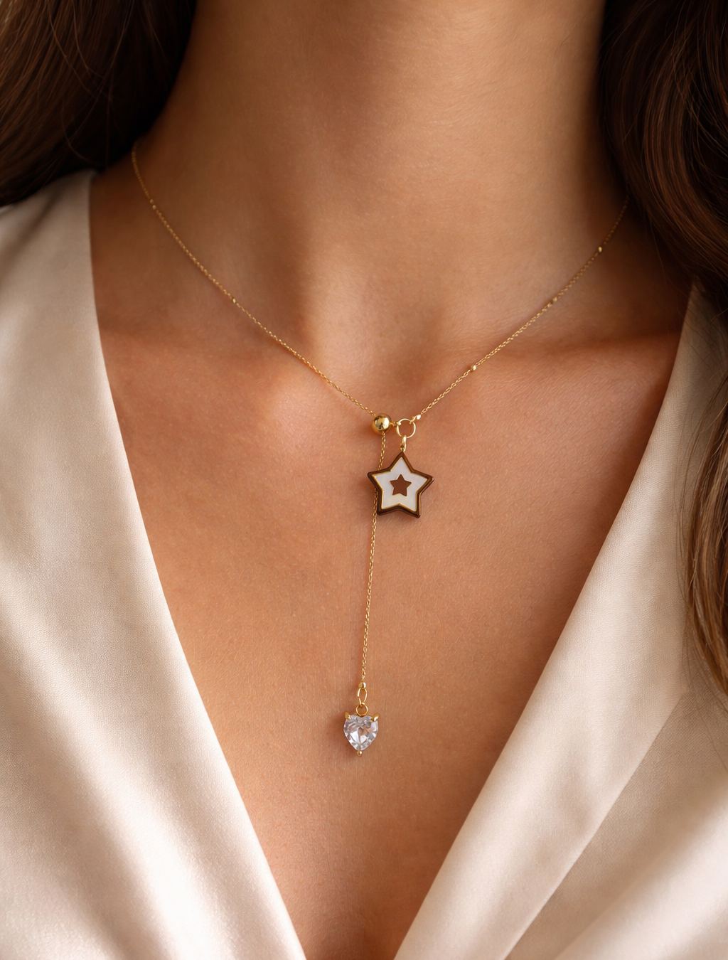 Twinkling Love Lariat Necklace